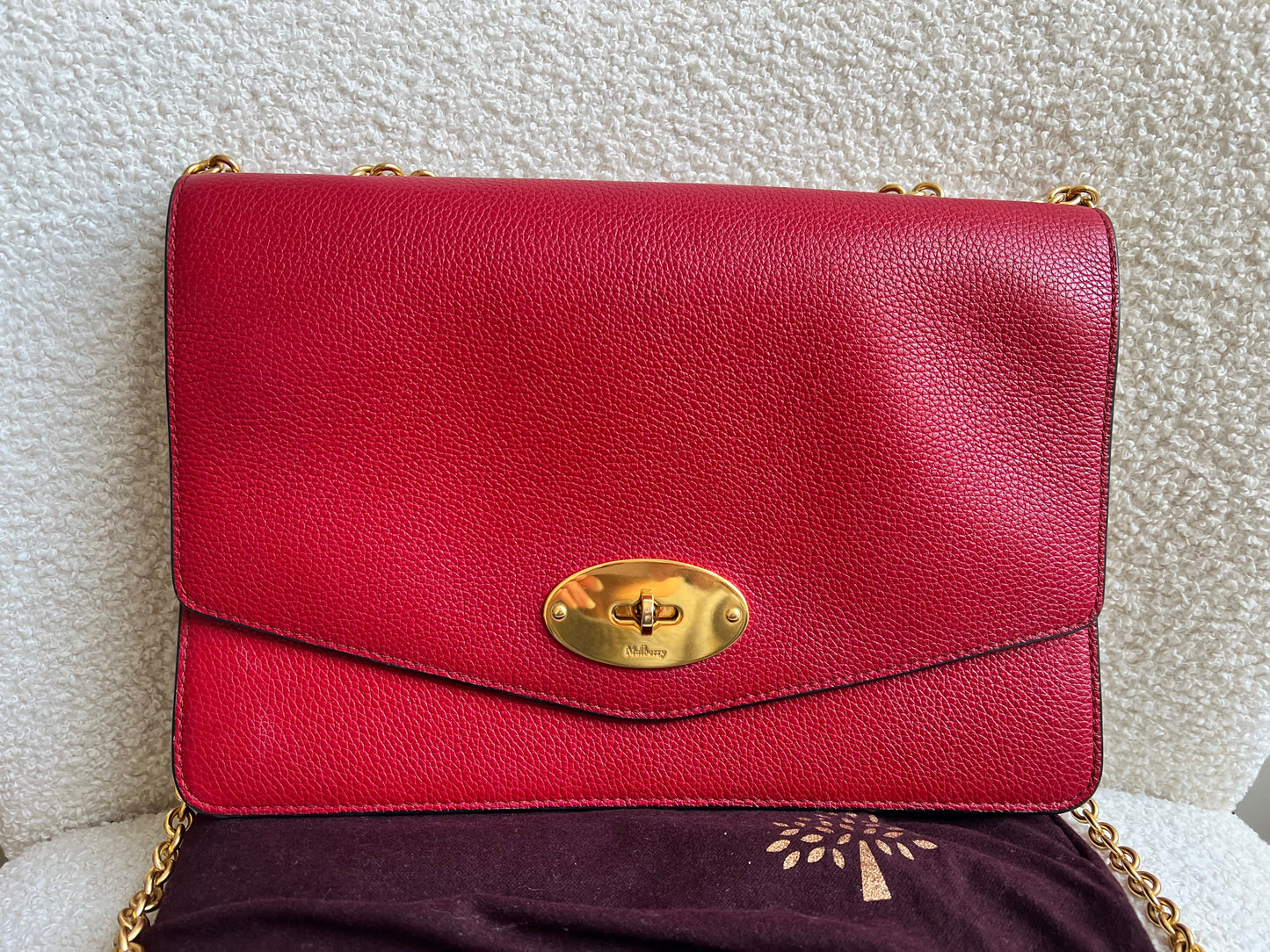 Mulberry Scarlet Red Large Darley Shoulder Bag (RRP £895)