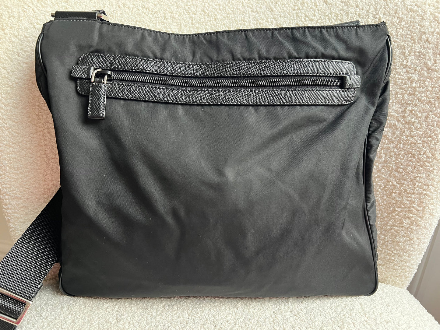 Prada Tessuto Nylon Black Messenger Bag