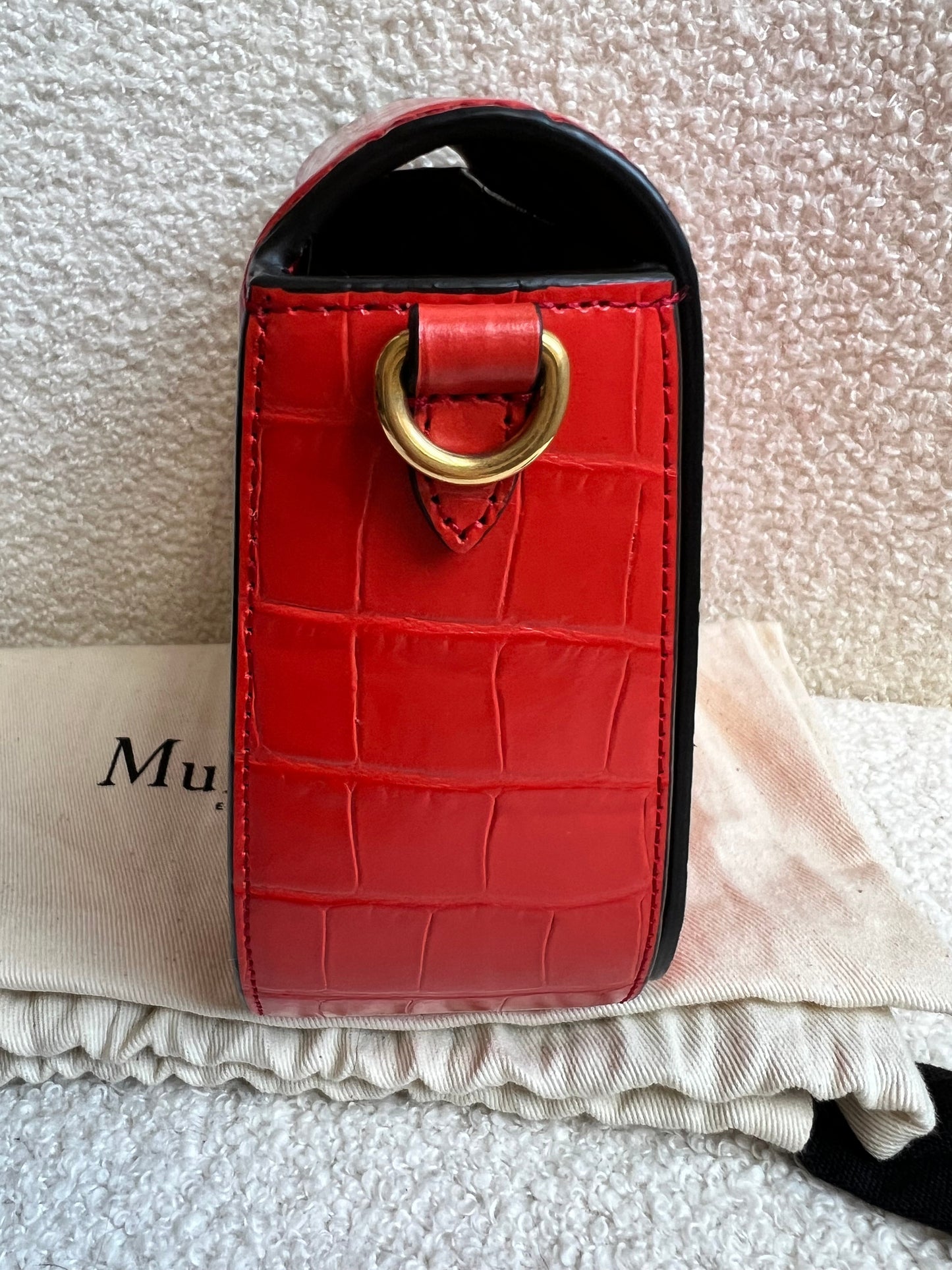 Mulberry Red Croc Small Darley Satchel  (RRP £599)