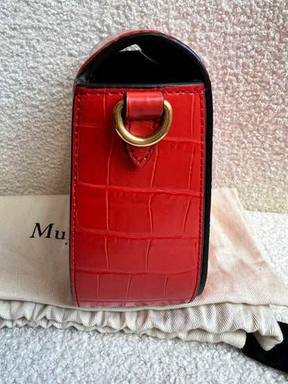 Mulberry Red Croc Small Darley Satchel  (RRP £599)