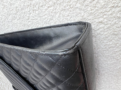 Yves Saint Laurent (YSL) Large Black on Black Envelope Bag (RRP £2,400)