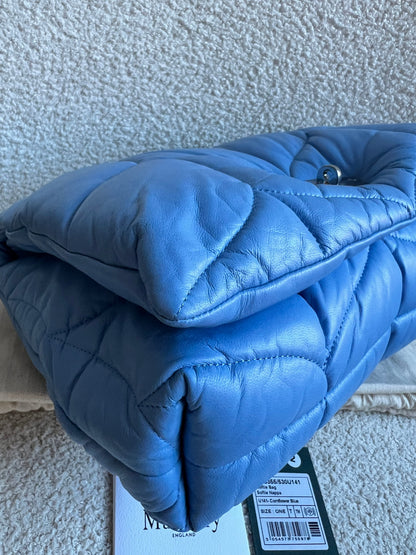 Mulberry Cornflower Blue Softie in Pillow Effect Nappa Leather (RRP £1650)