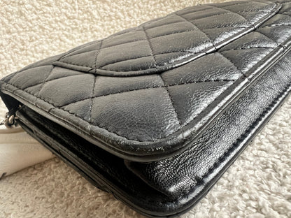 Chanel Wallet on Chain in Black Lambskin Silver Hardware (RRP £2,820)