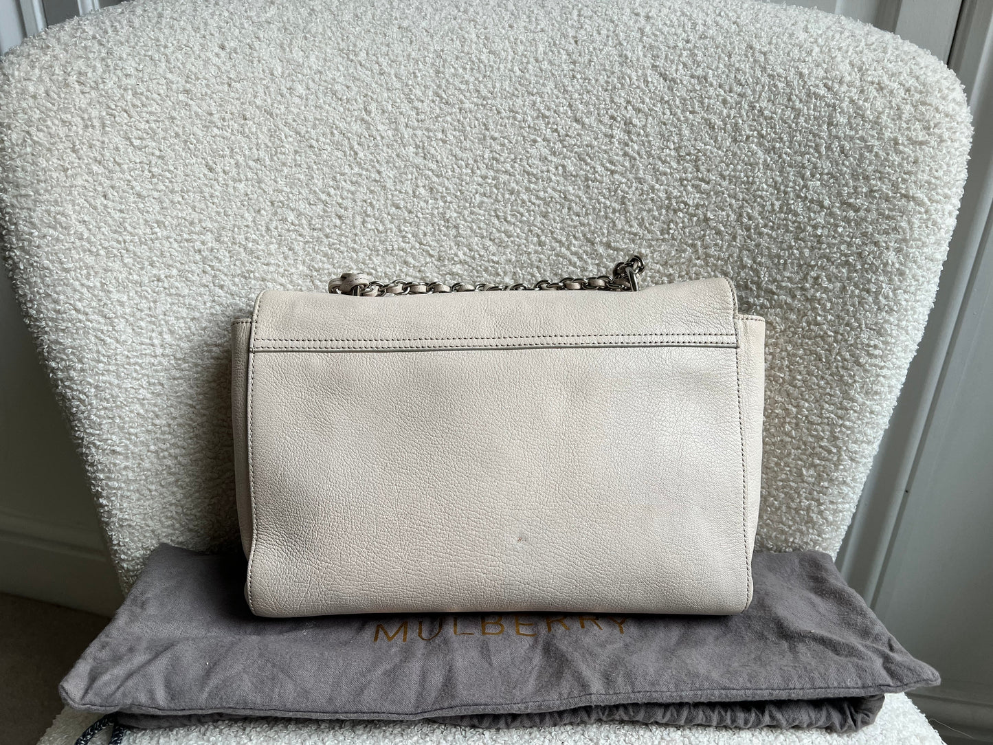 Mulberry White Medium Lily with Silver Hardware (RRP £1095)