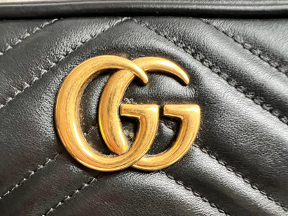 Gucci GG Black Marmont Mini Shoulder Bag (RRP £1,360)