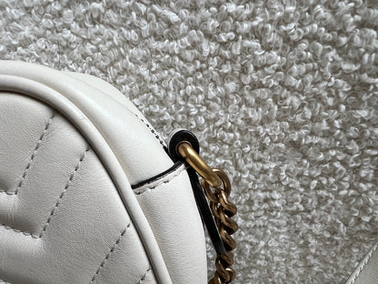 Gucci GG White Marmont Mini Shoulder Bag (RRP £1,360)