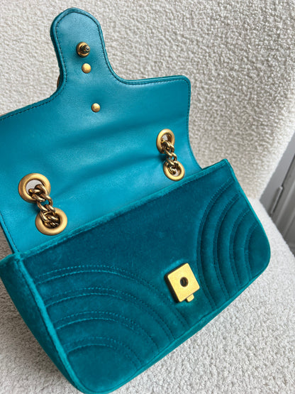Gucci GG Mini Velvet Marmont Mini Shoulder Bag (RRP £1295)