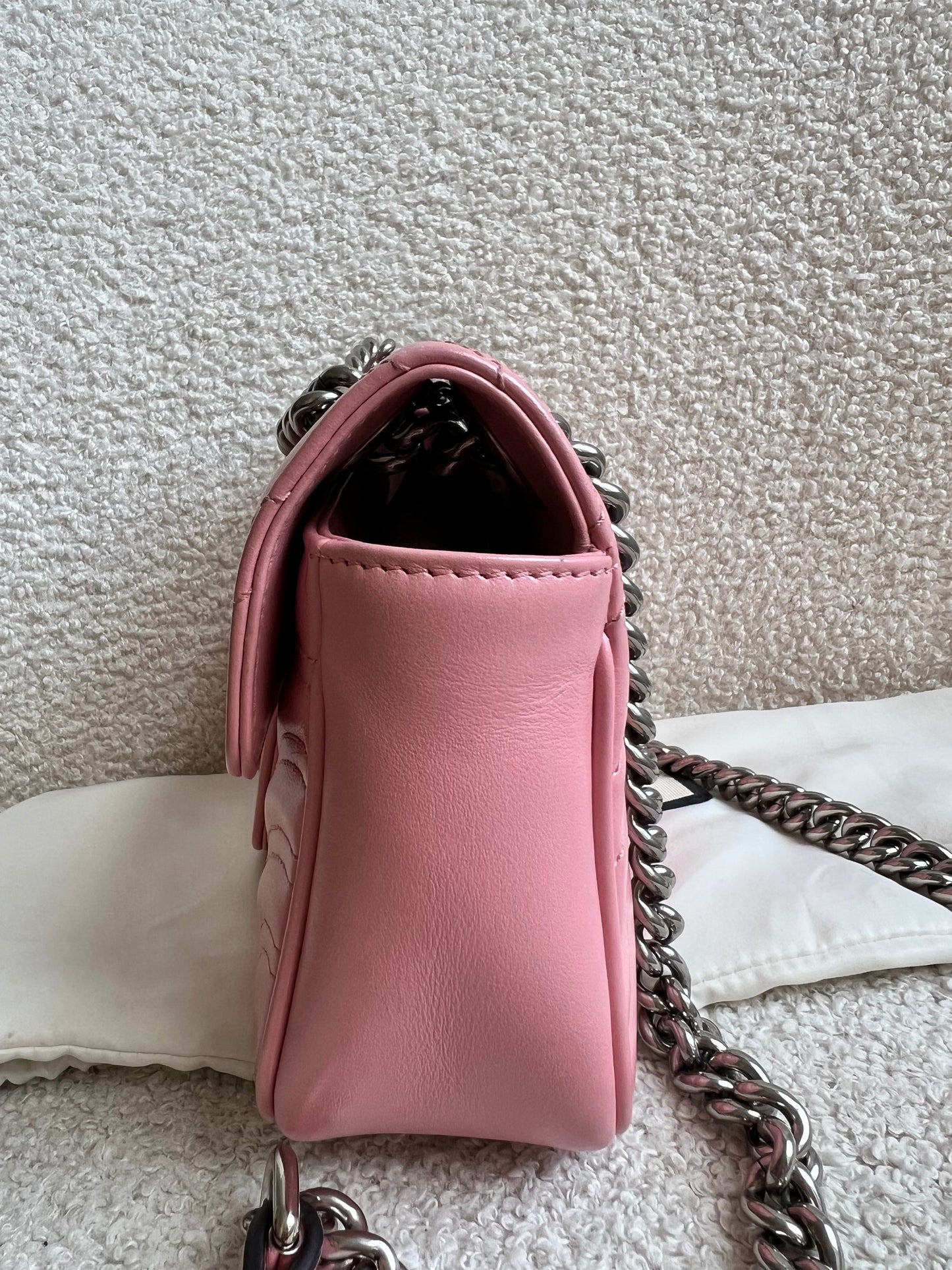 Gucci GG Pale Pink Marmont Mini Shoulder Bag (RRP £1,890)