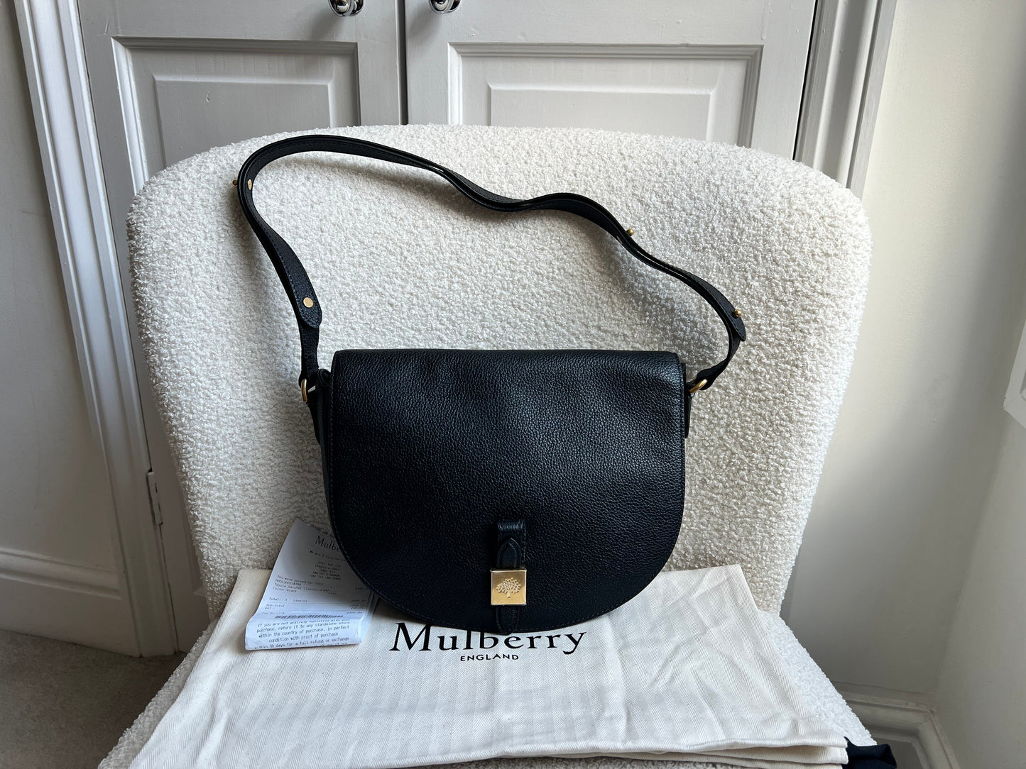 Mulberry Black Tessie Satchel (RRP £650)