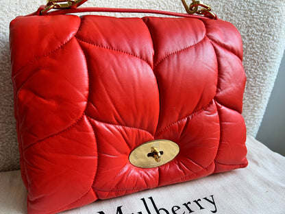 Mulberry Coral Orange Softie in Pillow Effect Nappa Leather (RRP £1650)