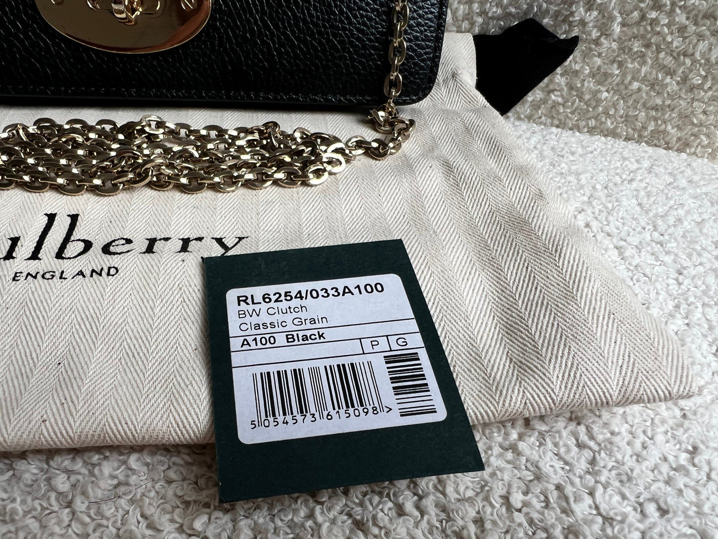 Mulberry Black Bayswater Clutch (RRP £495)