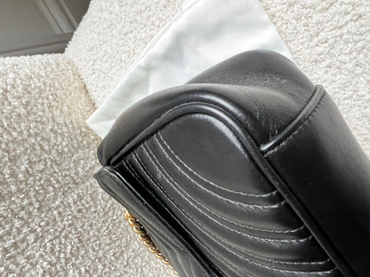 Gucci GG Black Marmont Small Shoulder Bag (RRP £2070)