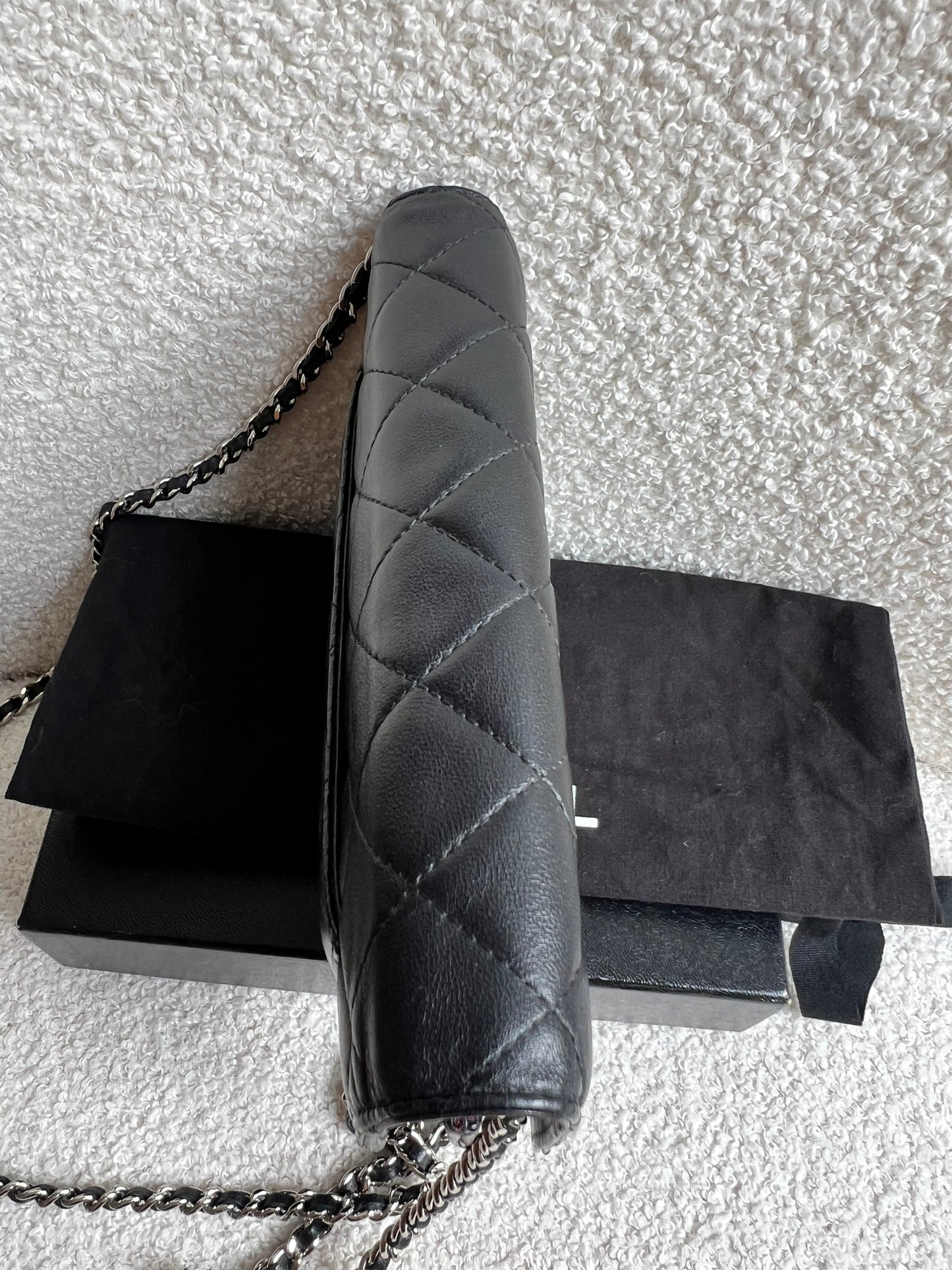 Chanel Wallet on Chain in Black Lambskin Silver Hardware (RRP £2,930)