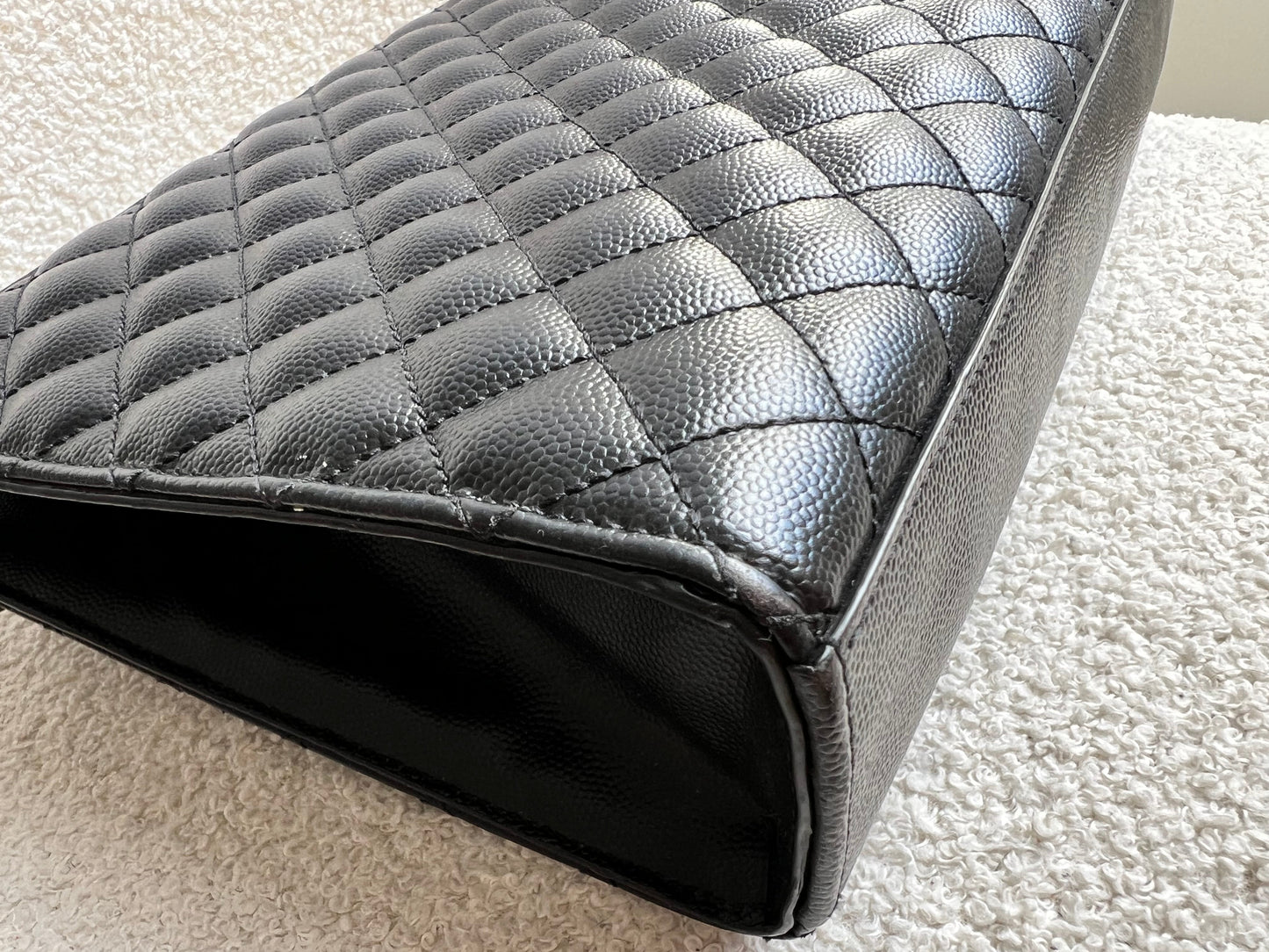 Yves Saint Laurent (YSL) Large Black on Black Envelope Bag (RRP £2,400)