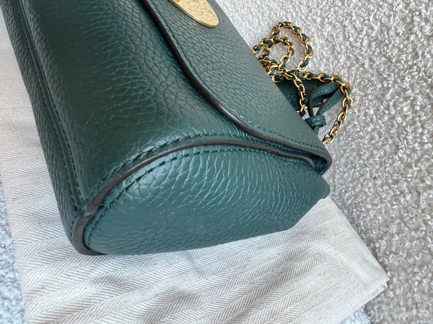 Mulberry Regular Lily in Mulberry Green Heavy Grain (RRP £1095)