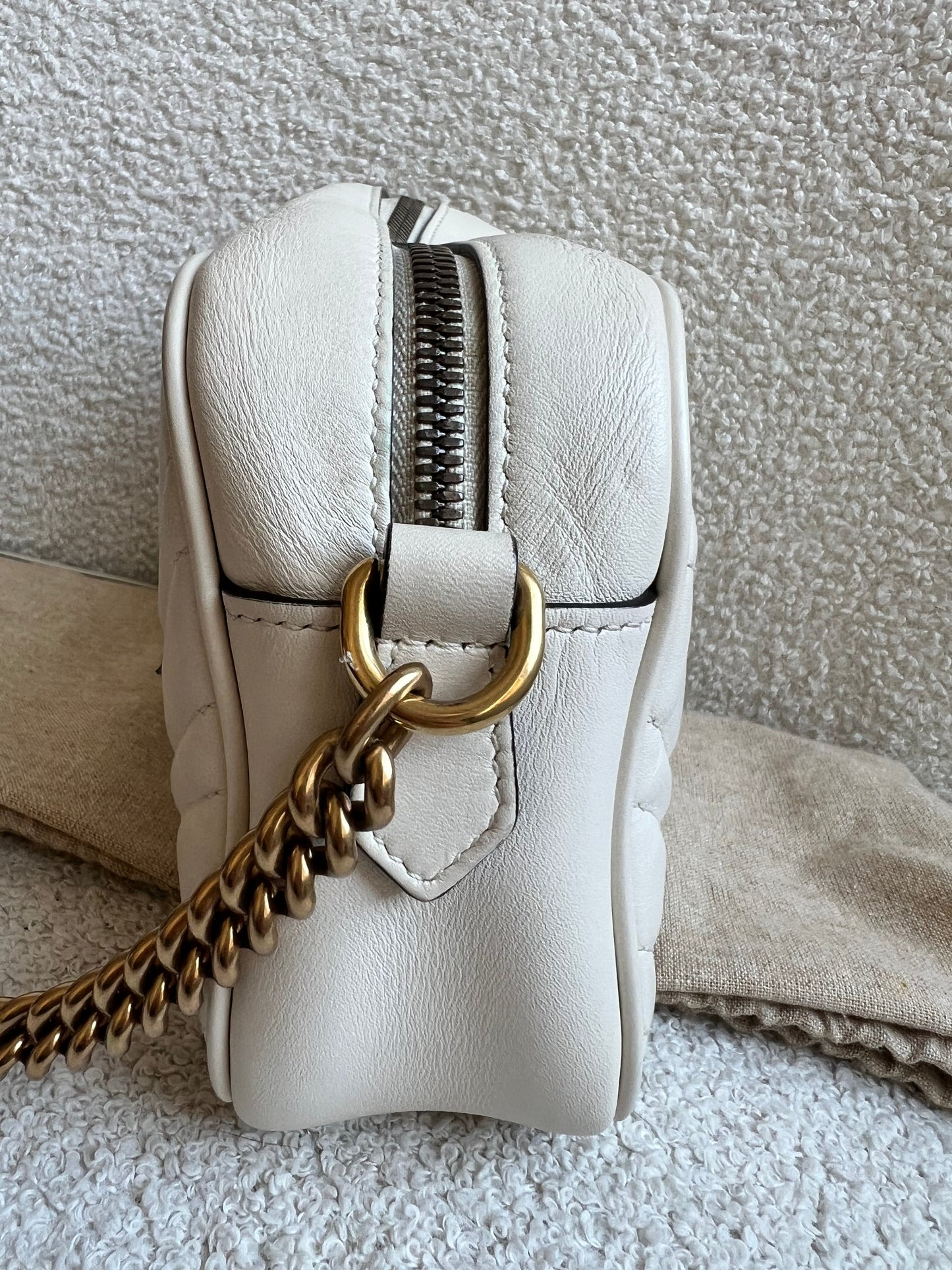 Gucci GG White Marmont Small Shoulder Bag (RRP £1440)