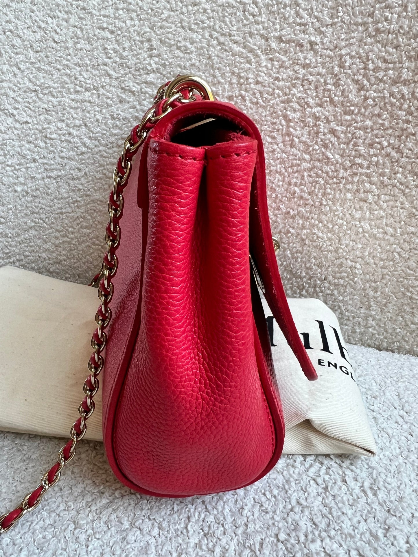 Mulberry Hibiscus Red Regular Lily with Gold Hardware (RRP £995)