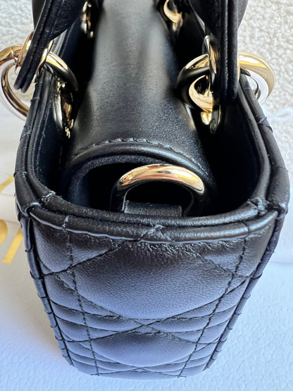 Dior Small Lady D-Joy Bag Black Cannage Lambskin (RRP £3,800)
