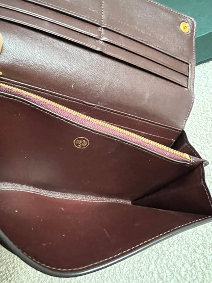 Mulberry Oxblood Continental Wallet (RRP £375)