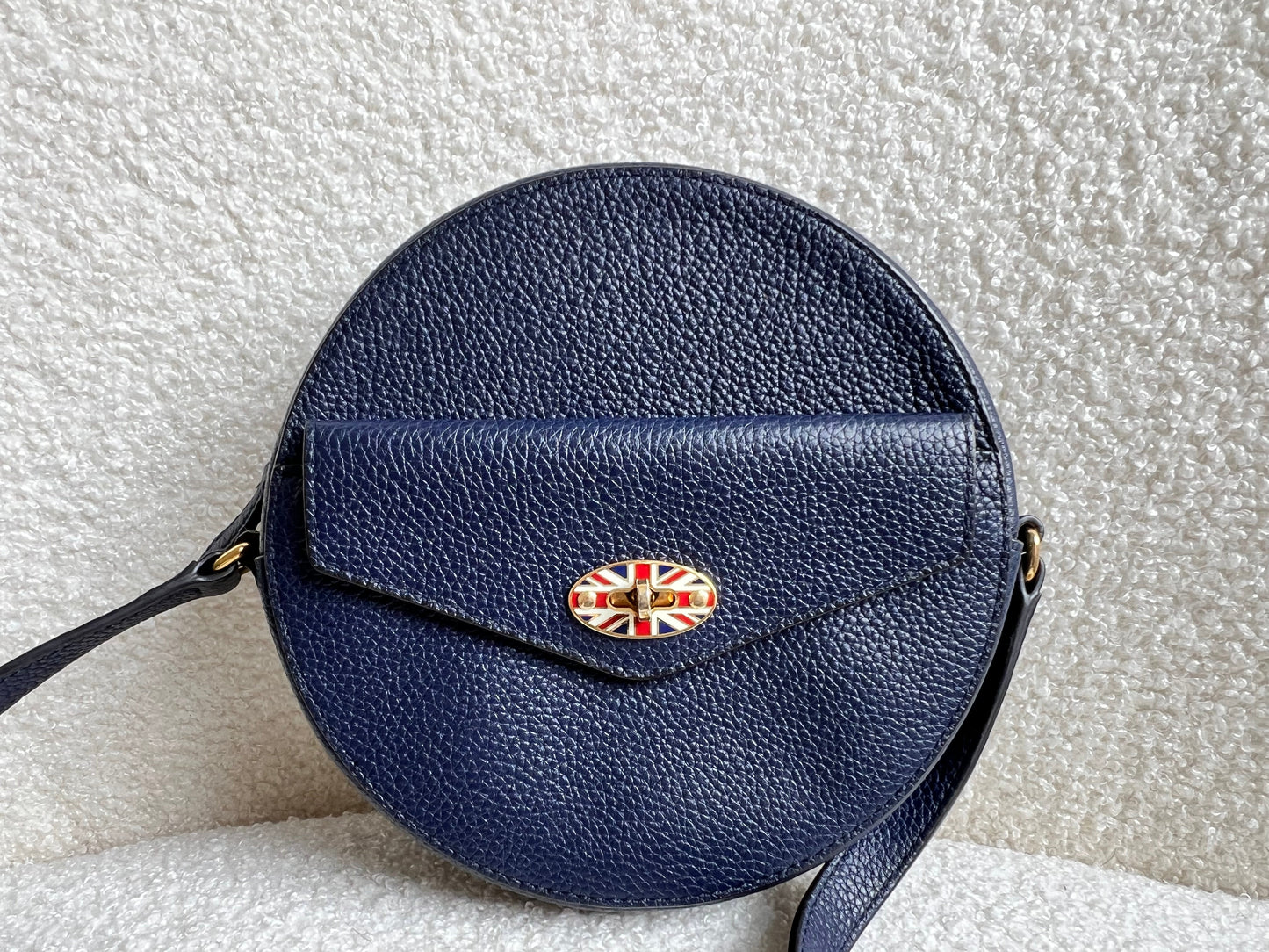 Mulberry Union Jack Midnight Darley Round Shoulder Clutch