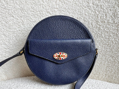 Mulberry Union Jack Midnight Darley Round Shoulder Clutch