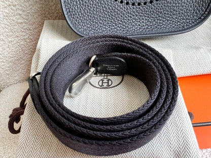 Hermes Evelyne TPM in Caban Clemence Leather with Palladium Hardware