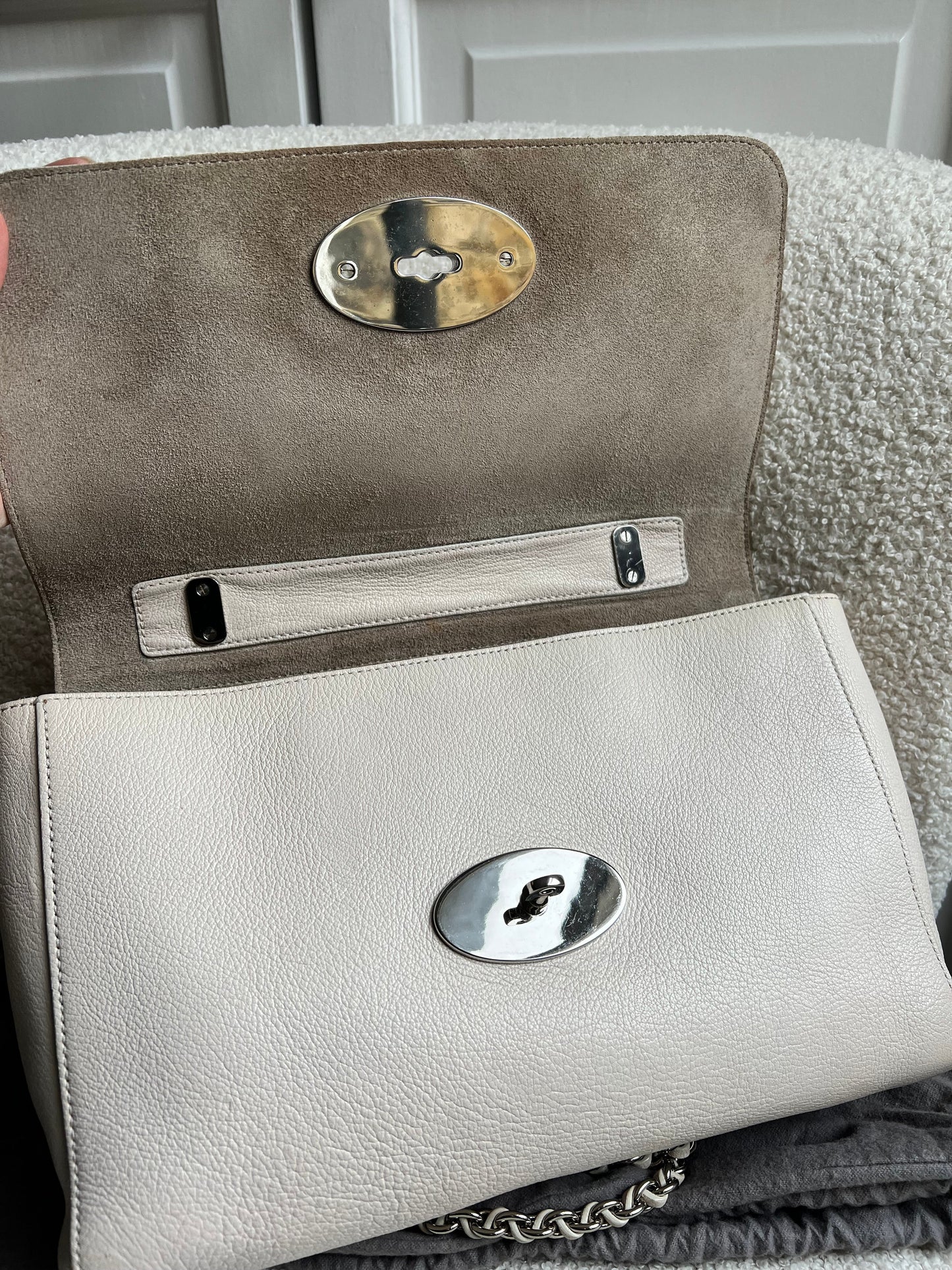 Mulberry White Medium Lily with Silver Hardware (RRP £1095)