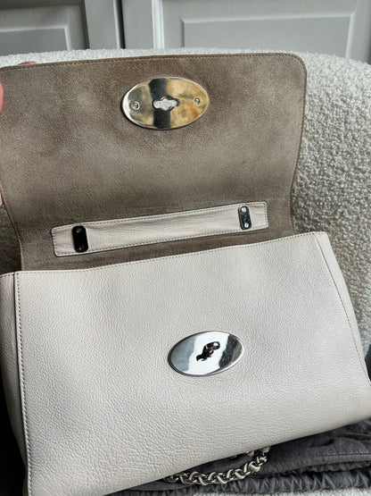 Mulberry White Medium Lily with Silver Hardware (RRP £1095)