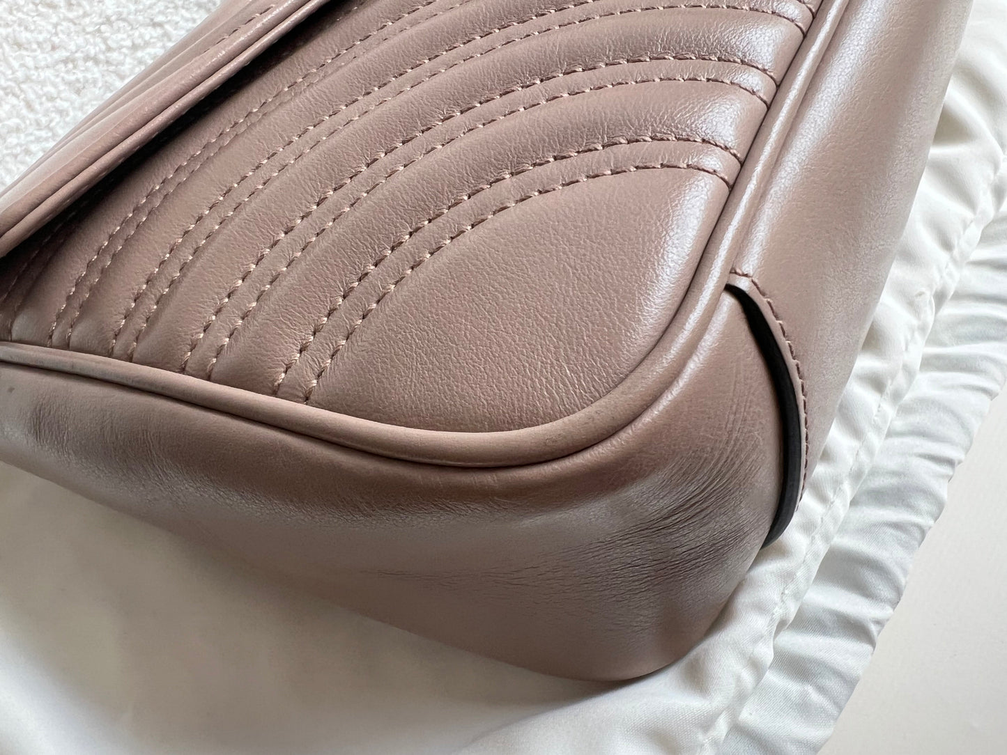 Gucci GG Dusty Pink Marmont Small Shoulder Bag (RRP £2070)