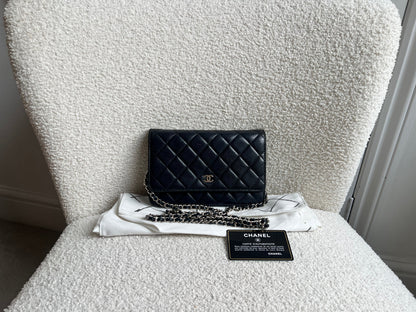 Chanel Wallet on Chain in Black Lambskin Silver Hardware (RRP £2,820)