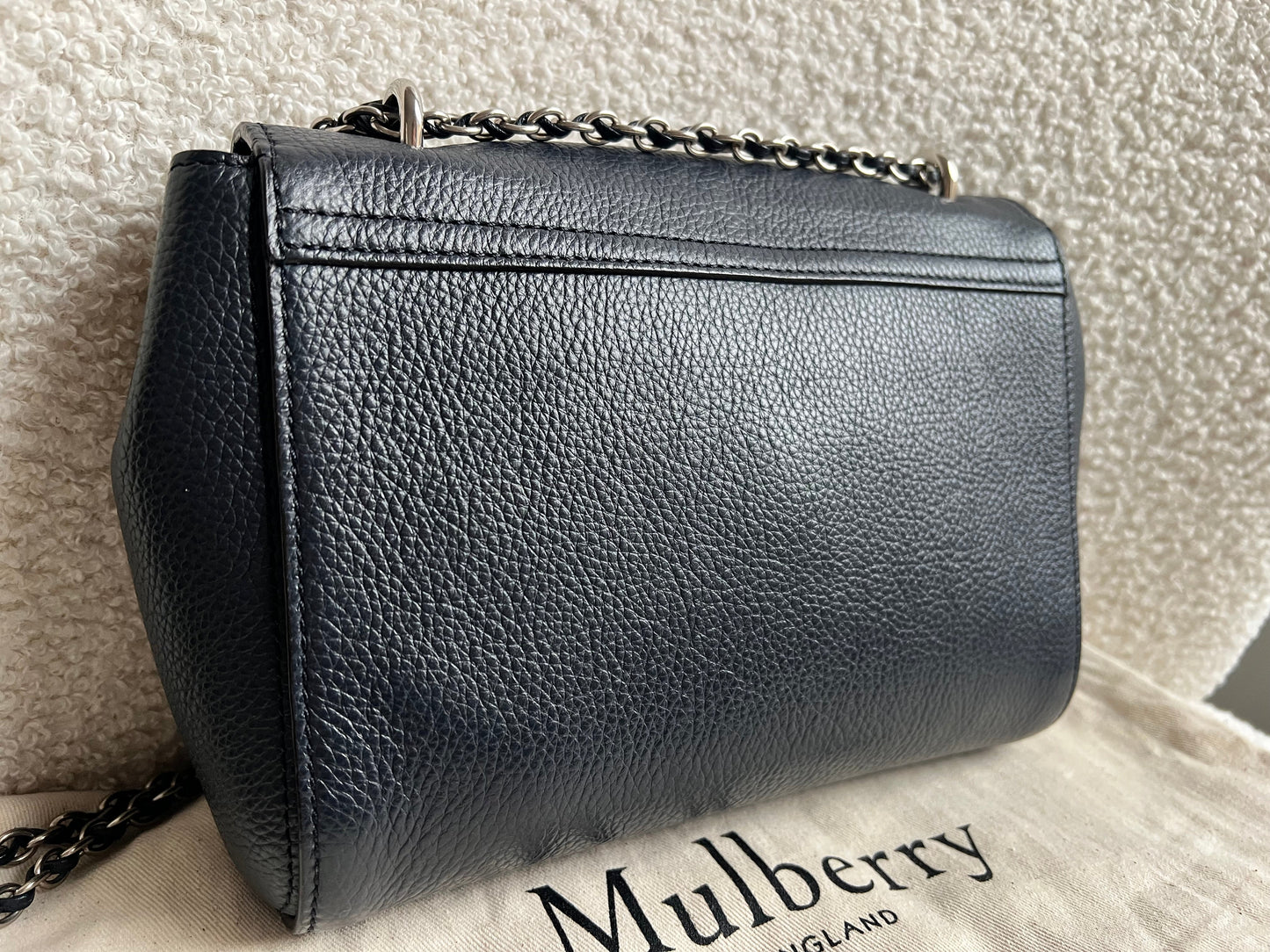 Mulberry Midnight Regular Lily with Silver Hardware (RRP £1095)