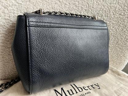 Mulberry Midnight Regular Lily with Silver Hardware (RRP £1095)