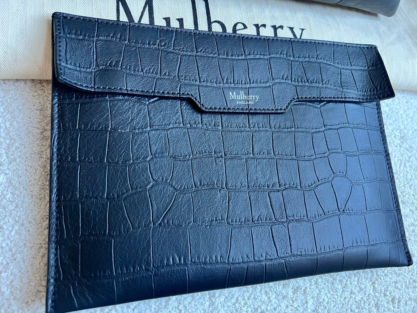 Mulberry Black Matte Croc Bayswater Tote (RRP £845)