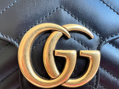 Gucci Black GG Marmont Matelasse Mini Bag (RRP £1440)