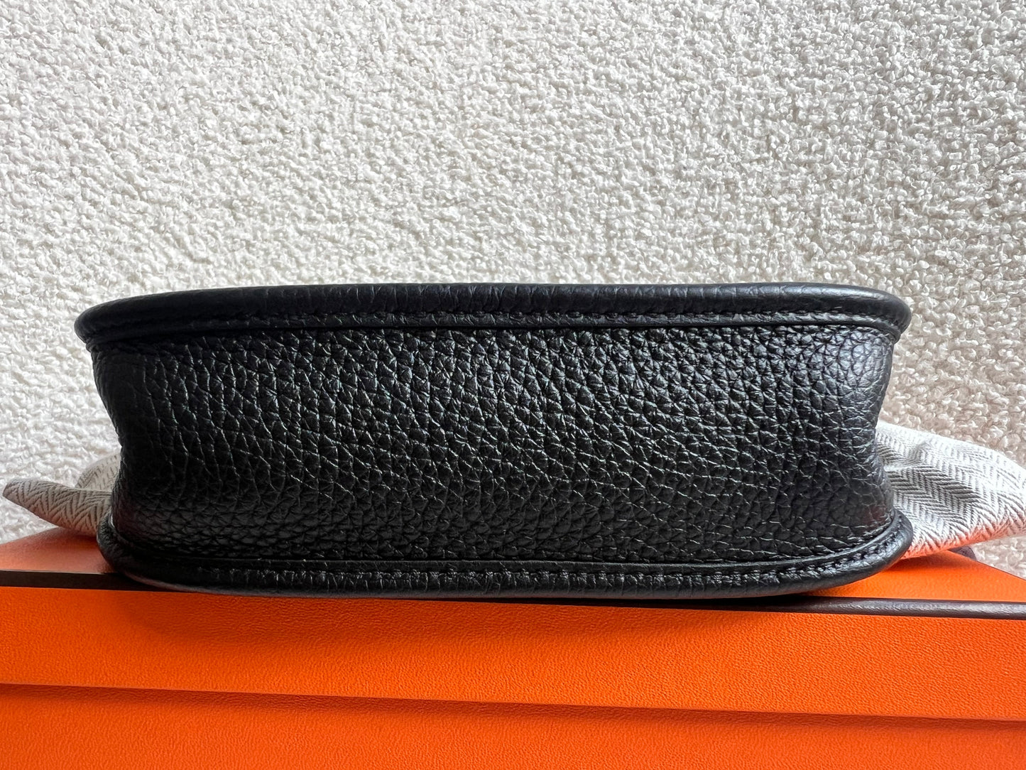 Hermes Evelyne TPM in Black Clemence Leather with Palladium Hardware