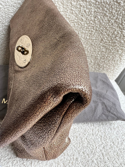 Mulberry Metallic Mushroom Clemmie Clutch (RRP £695)