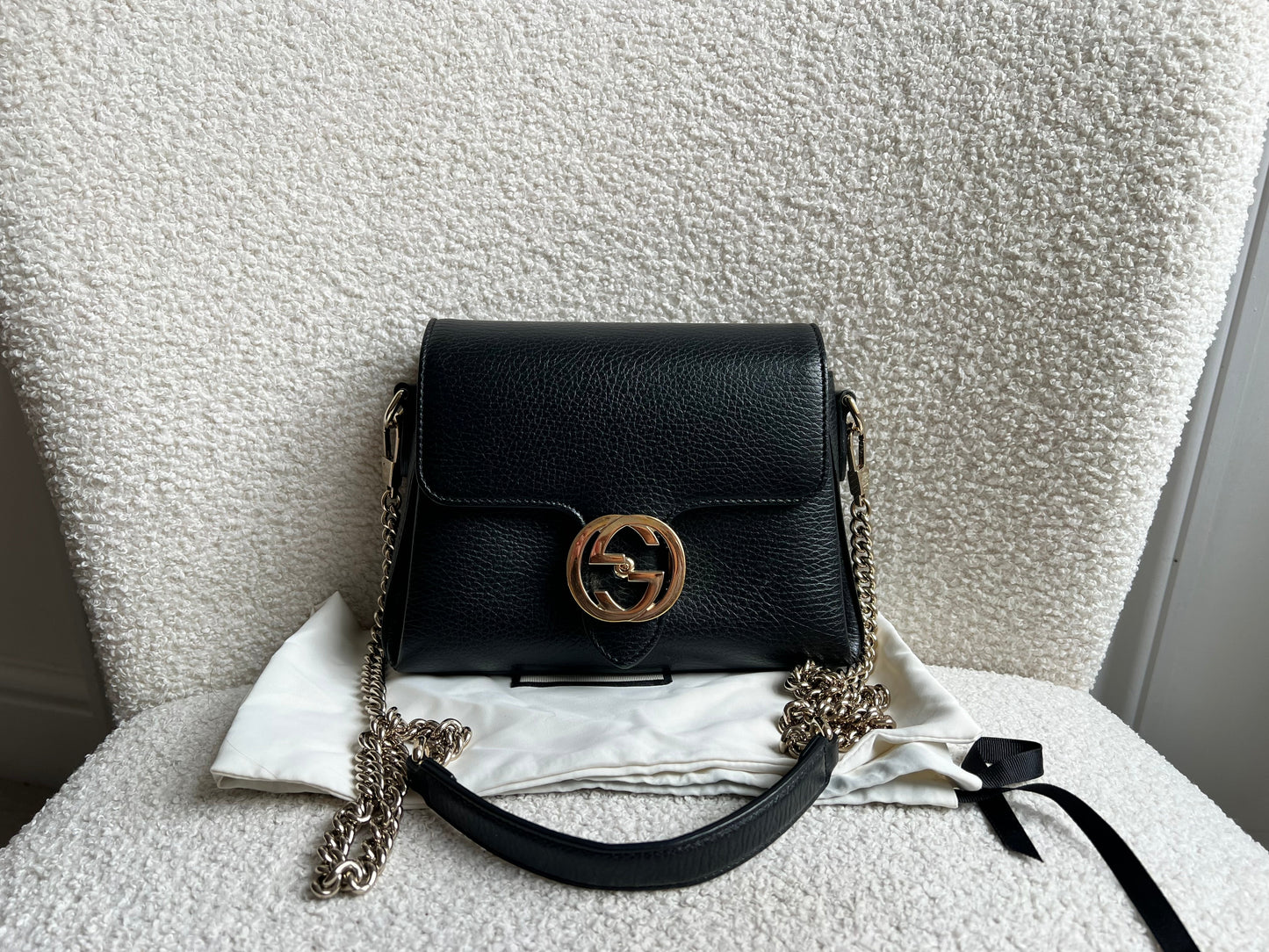 Gucci Interlocking GG Black Small Cross Body Bag