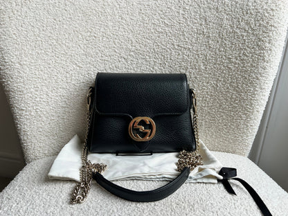 Gucci Interlocking GG Black Small Cross Body Bag