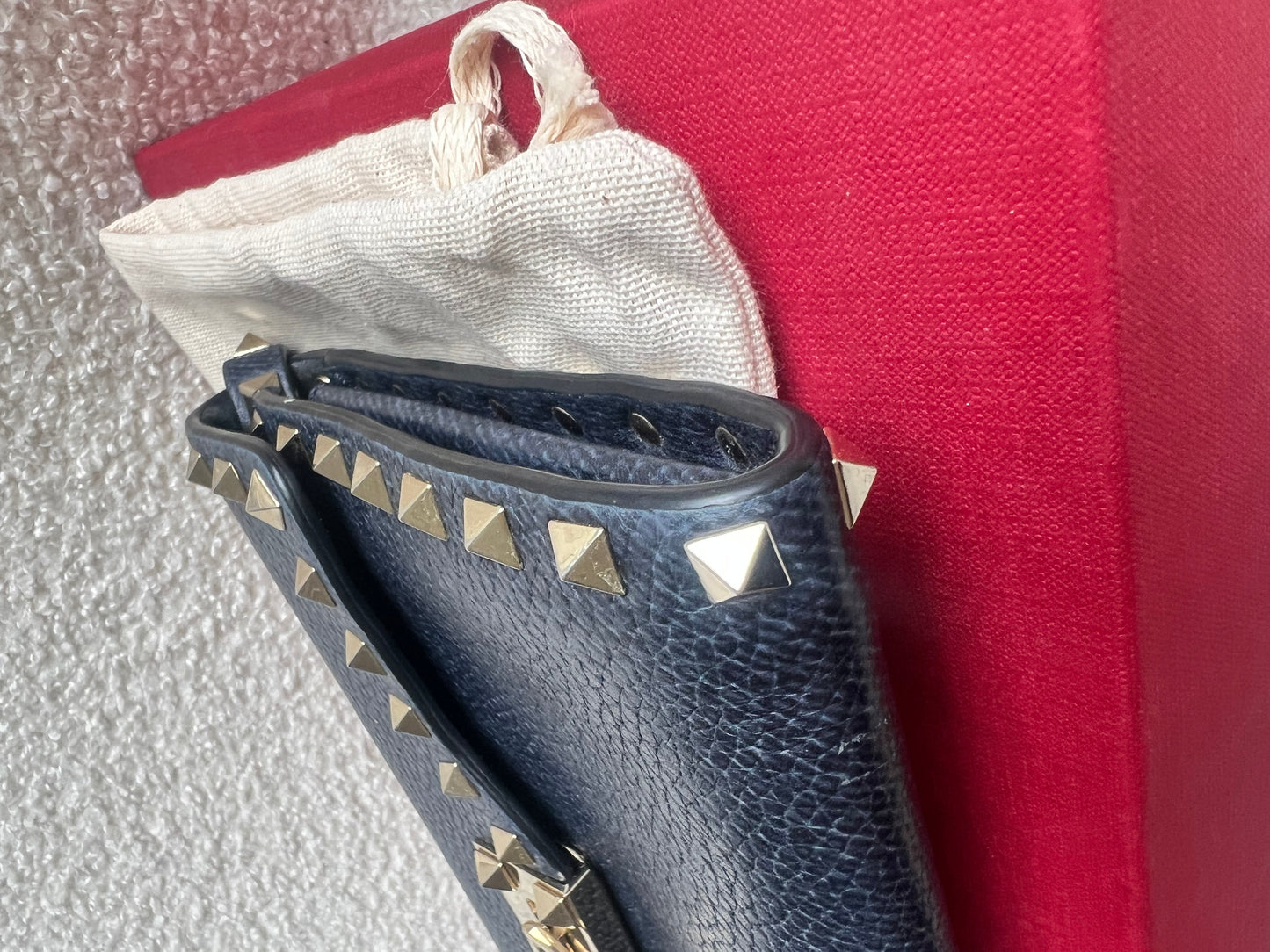 Valentino Garavani Navy Blue Rockstud Crossbody