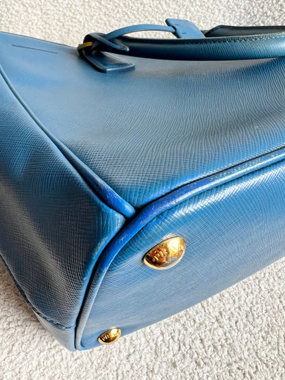 Prada Blue Saffiano Tote