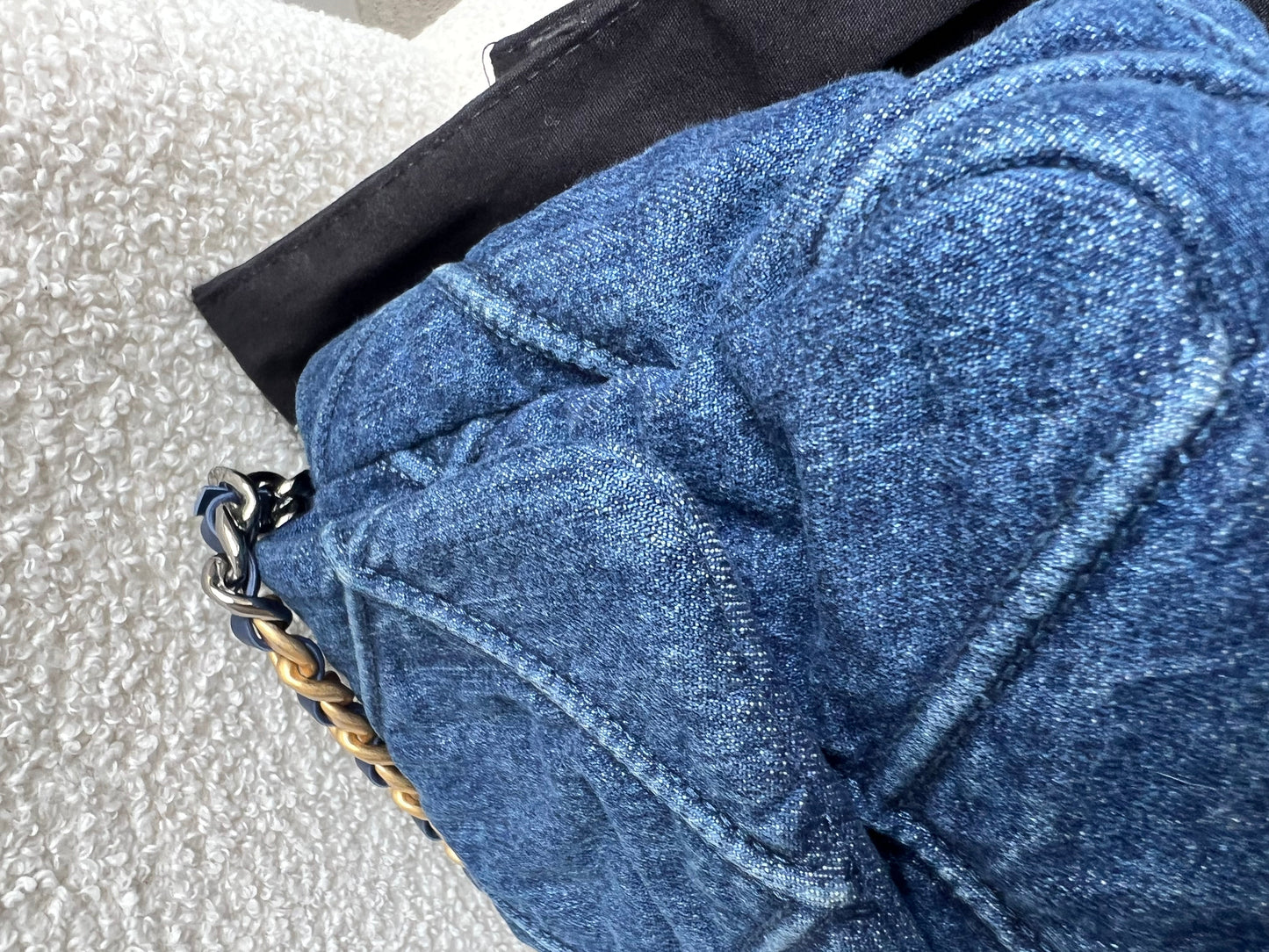 Chanel Small 19 in Blue Denim
