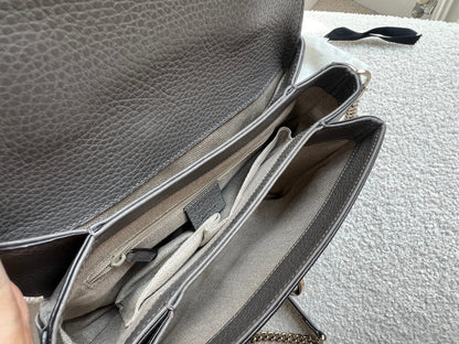 Gucci Interlocking GG Grey Medium Top Handle Bag (RRP £1,150)