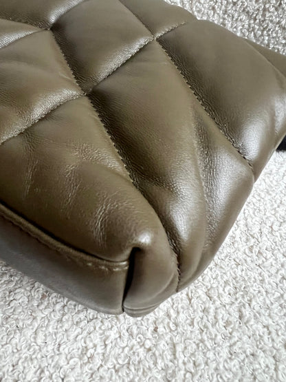 Yves Saint Laurent (YSL) Mini Puffer in Light Musk Quilted Lambskin (RRP £1720)