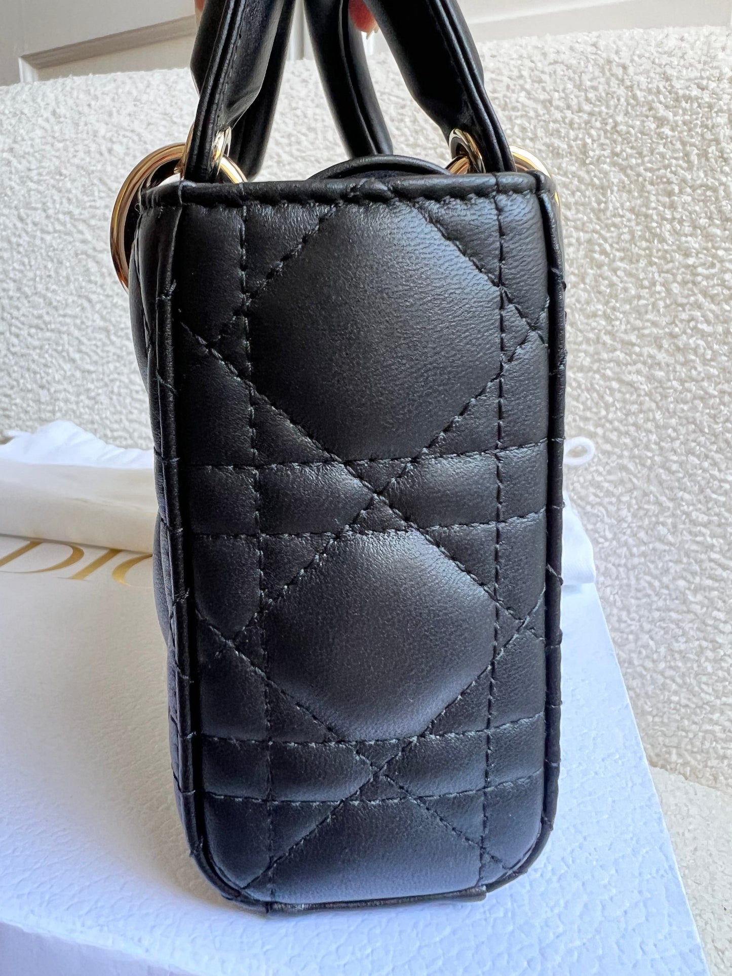 Dior Small Lady D-Joy Bag Black Cannage Lambskin (RRP £3,800)