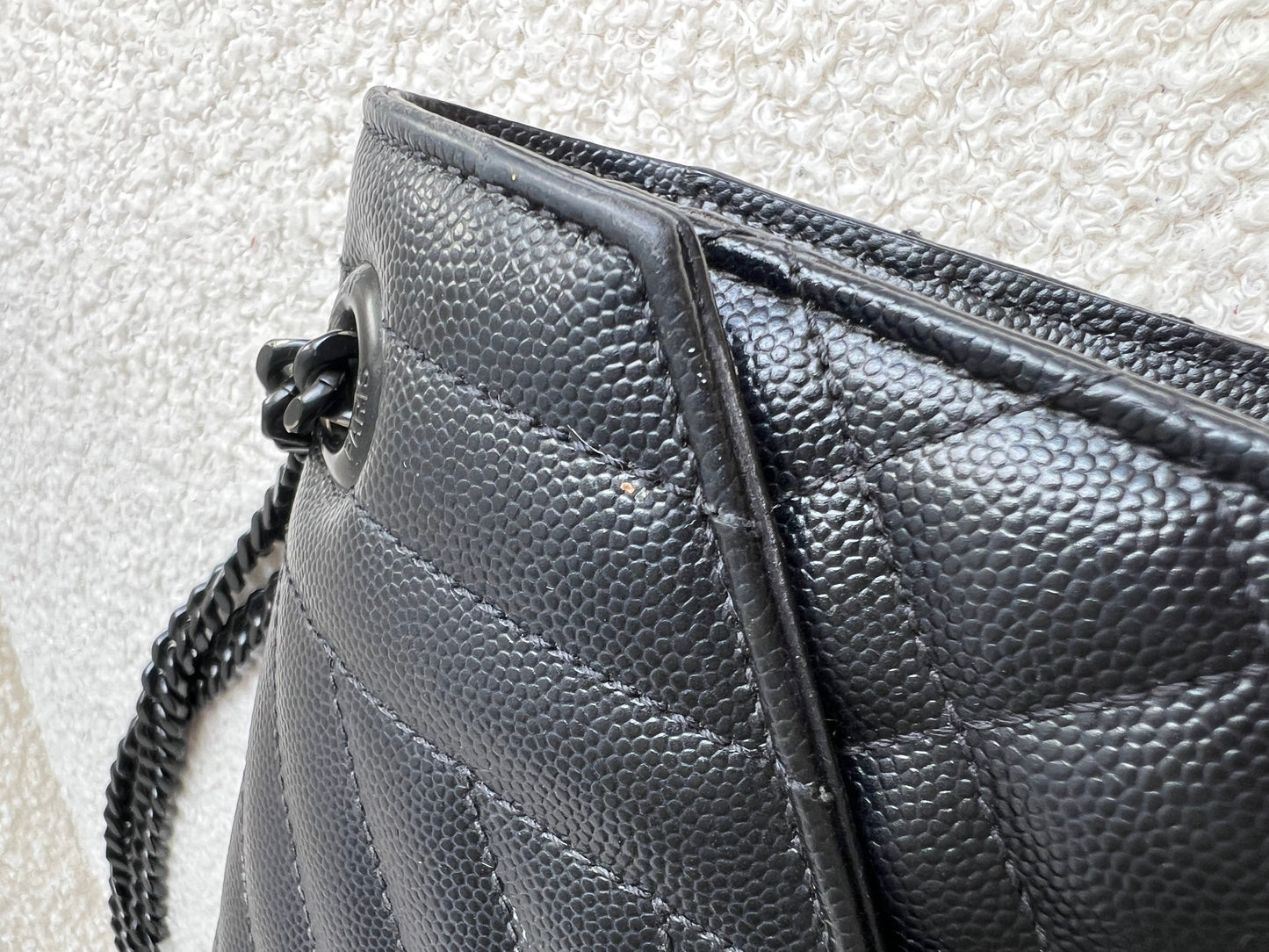 Yves Saint Laurent (YSL) Large Black on Black Envelope Bag (RRP £2,400)