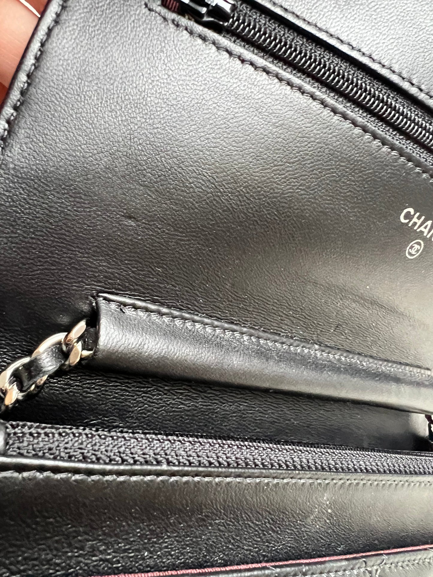Chanel Wallet on Chain in Black Lambskin Silver Hardware (RRP £2,930)