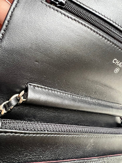 Chanel Wallet on Chain in Black Lambskin Silver Hardware (RRP £2,930)