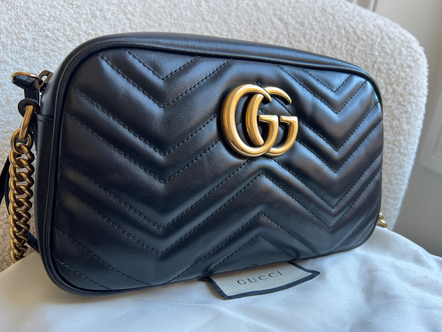 Gucci GG Black Marmont Small Shoulder Bag (RRP £1440)