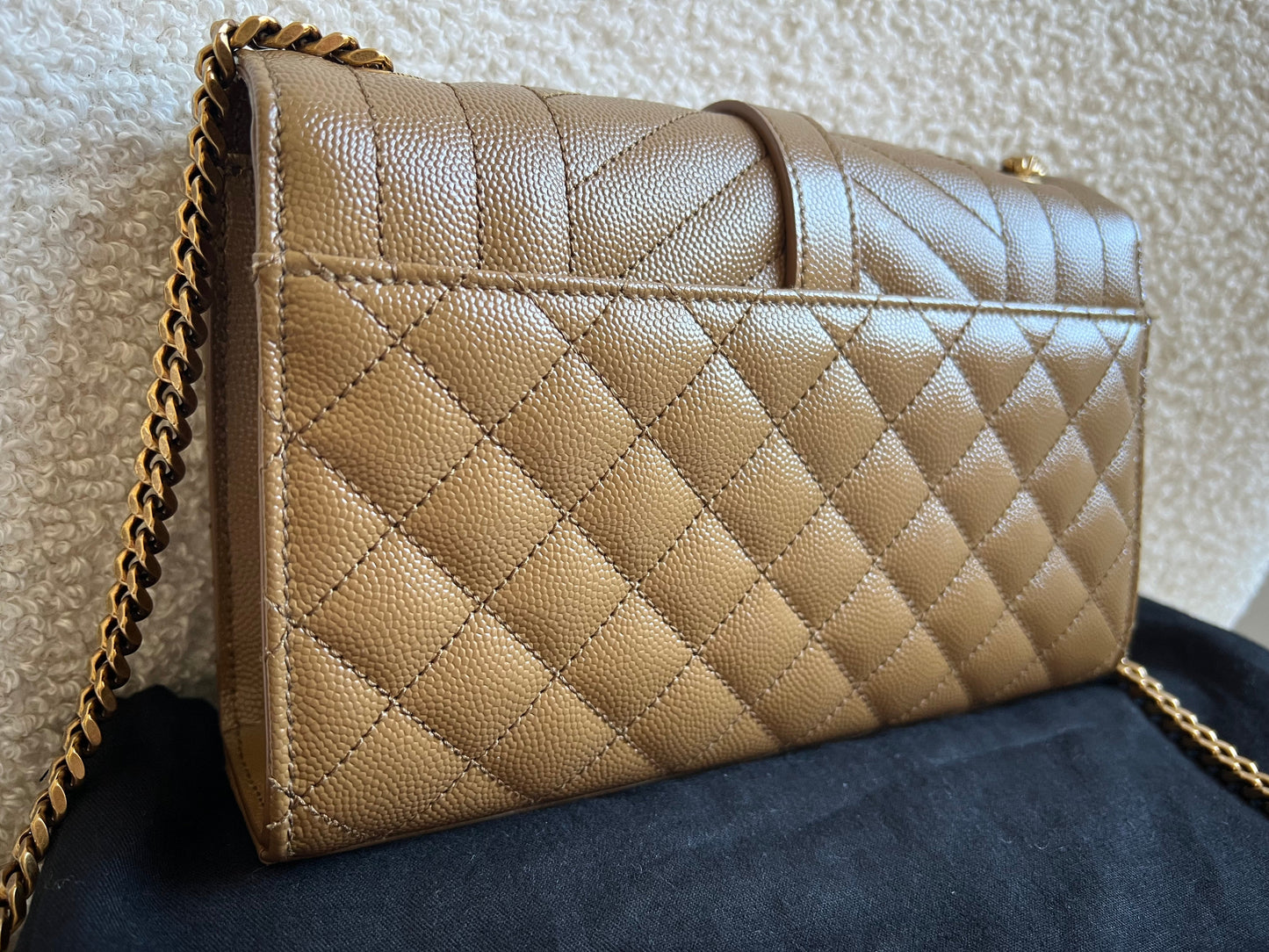 Yves Saint Laurent (YSL) Beige Small Envelope Bag (RRP £1,940)