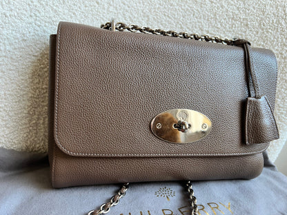 Mulberry Taupe Medium Lily with Silver Hardware (RRP £1095)